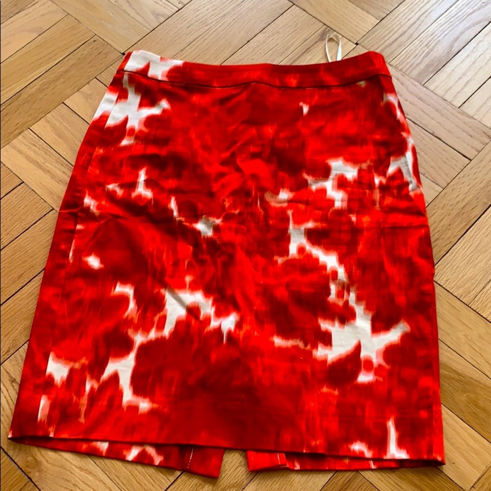 J. Crew Pencil Skirt. Red. Size 2.